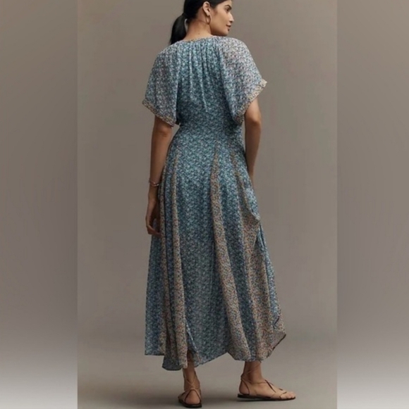 Anthropologie Maeve Smocked Maxi Dress - Picture 3 of 8